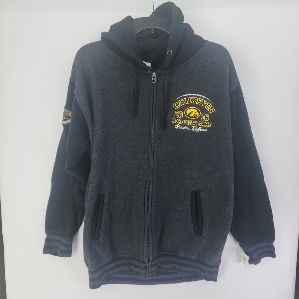 Iowa Hawkeyes 2016 Rose Bowl Champions Zip Hoodie Sz L